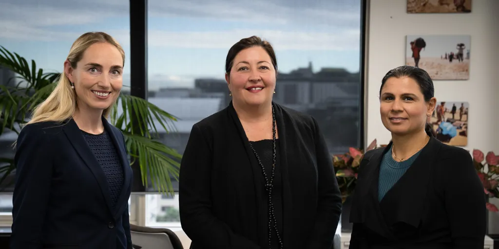 Tinke Wesseling, Trudi Mitchell and Karen Khadi