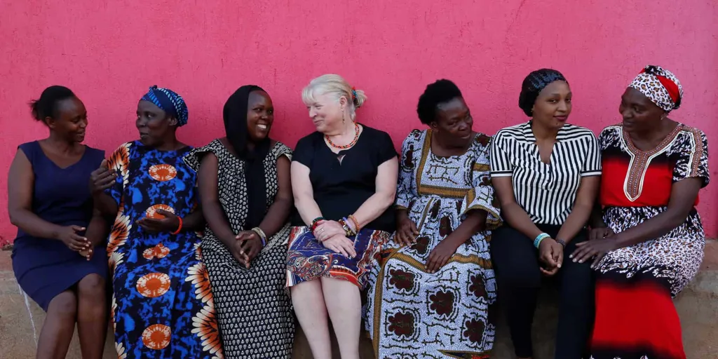 Naomi Steer with the Women's Craft Group in Kampala