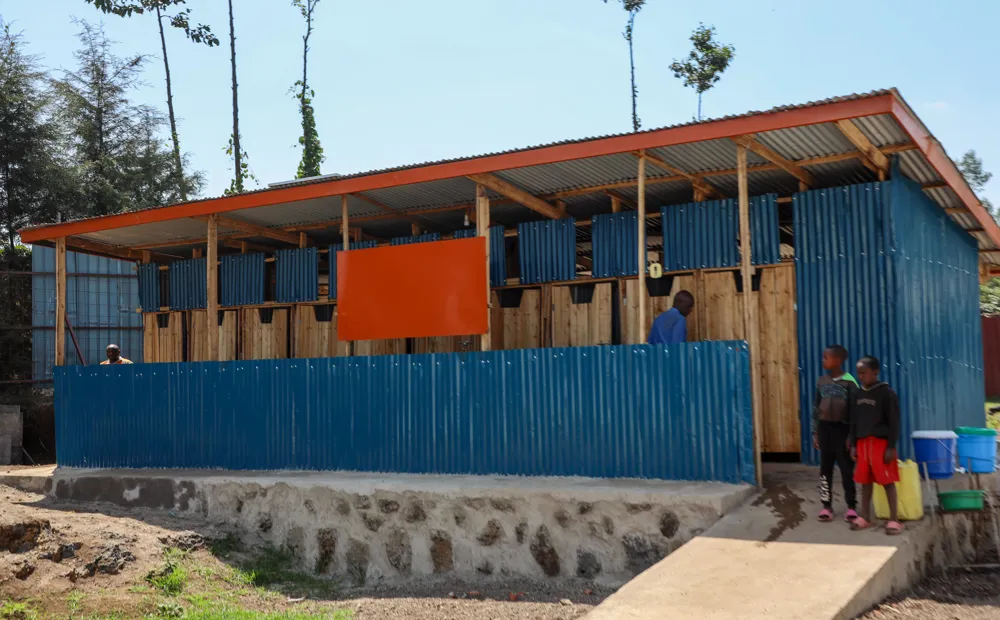 A latrine for a family