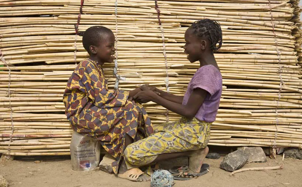 Unhcr Refugee Ibrahim And Laraman Play Together