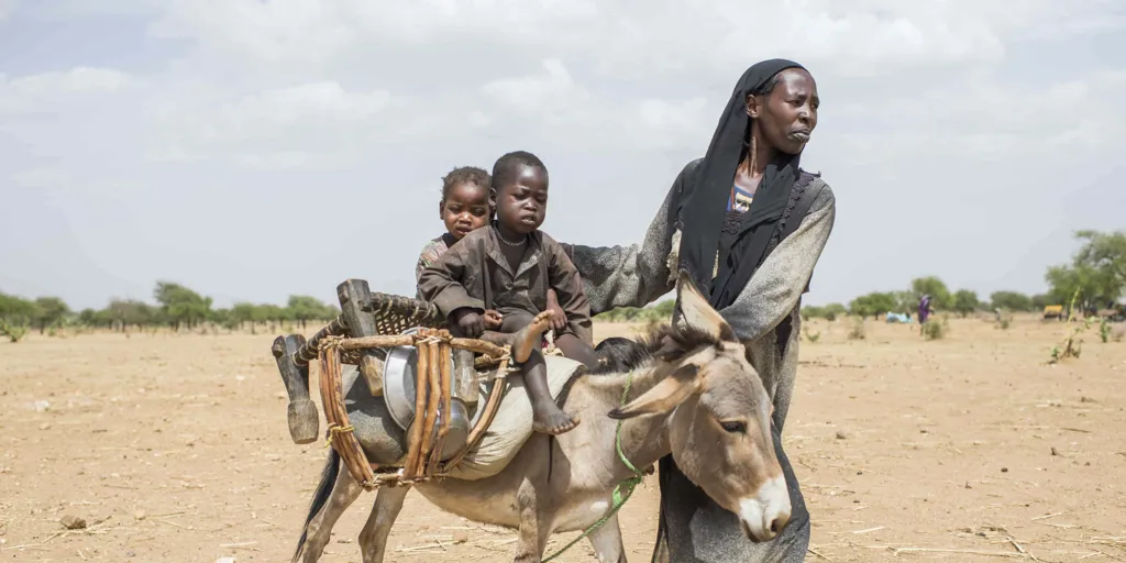 Sudan_Ashta-flees-Darfur-with-her-six-children