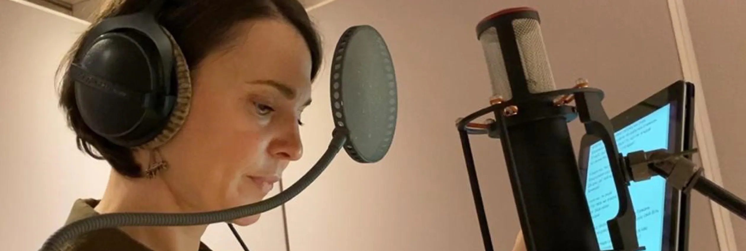 Maryana Recording The Song Blue Skies