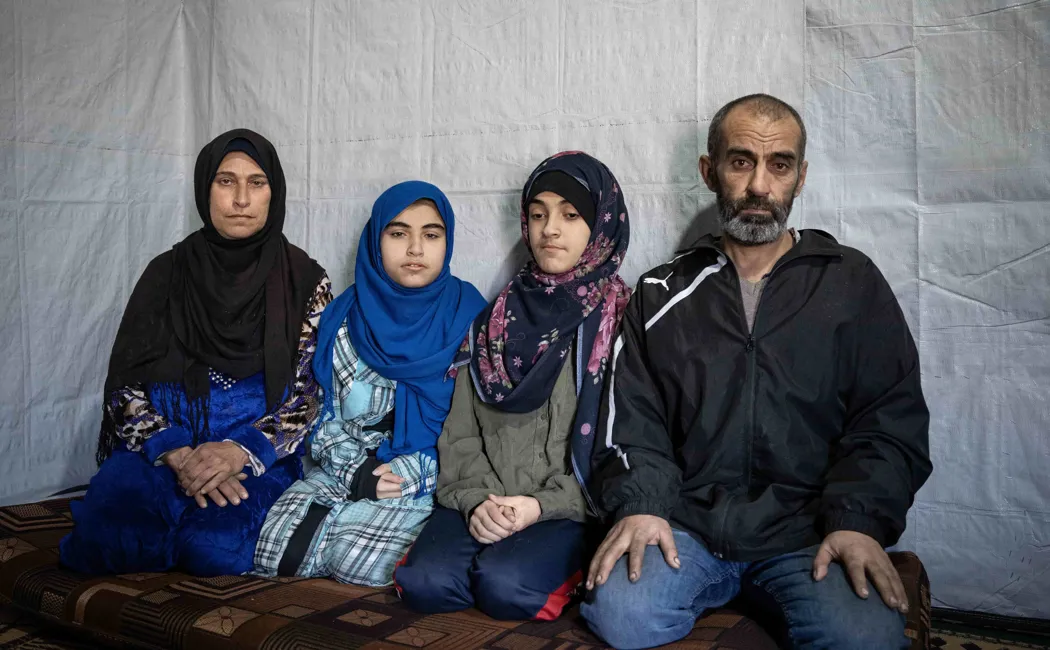 Lebanon. Syrian refugees living in Saadnayel camp consider returning home